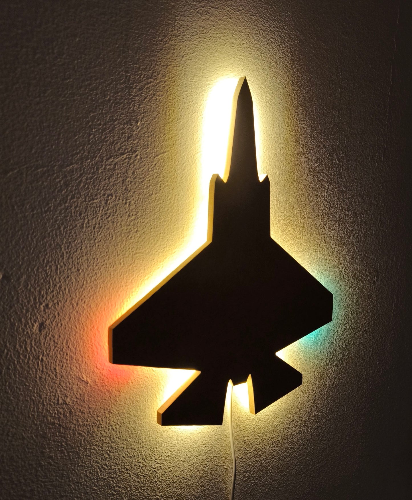 F35 F35C Lightning Holz LED Wanddekoration / Nachtlicht