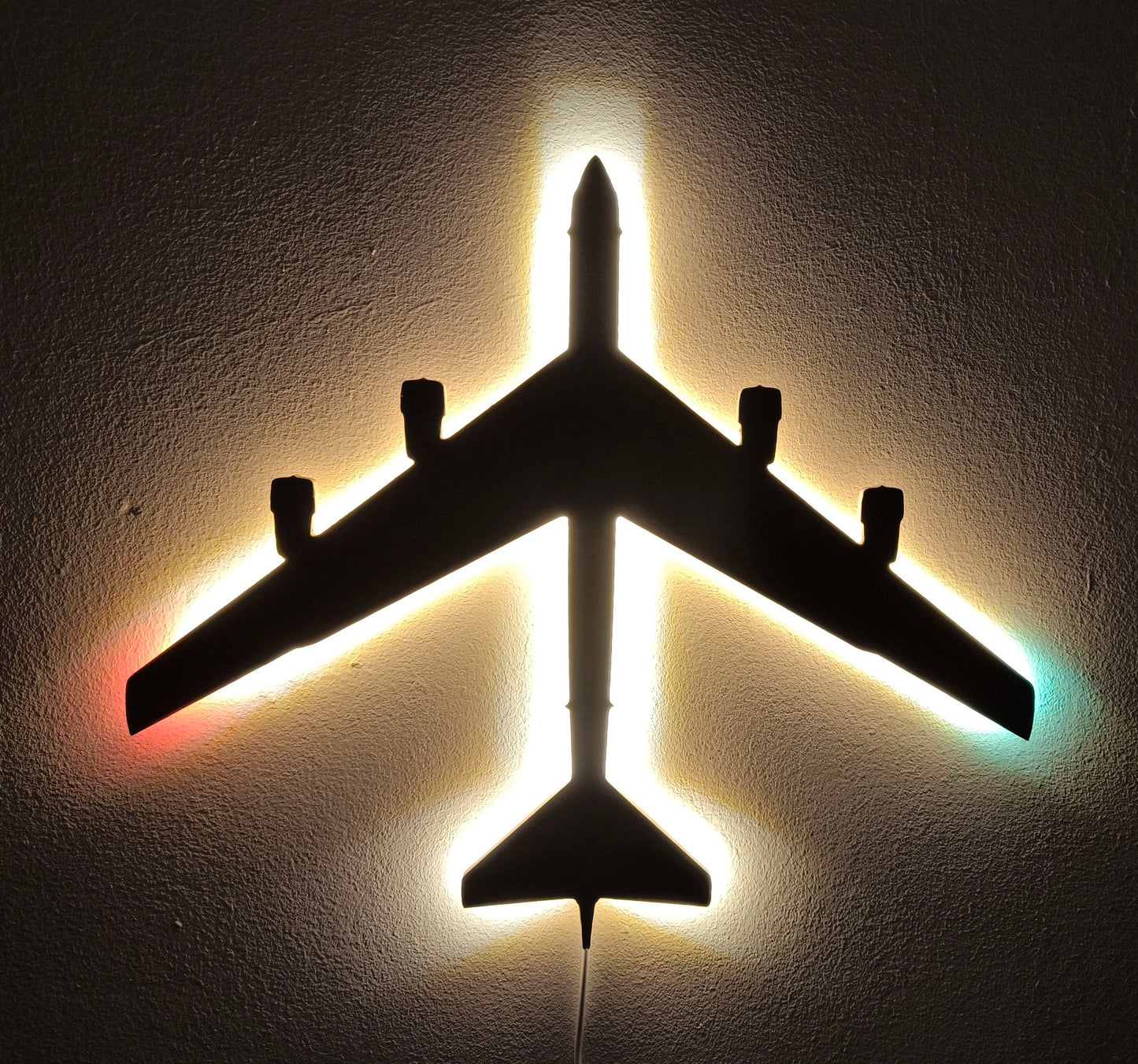 B52 Stratofortress Bomber Holz LED Wanddekoration / Nachtlicht
