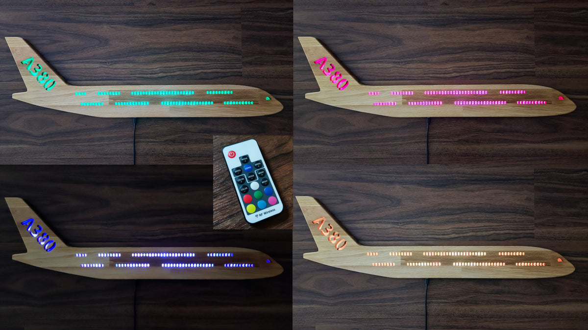 Airbus A380 XXL (1:97)  RGB LED Wall Decoration