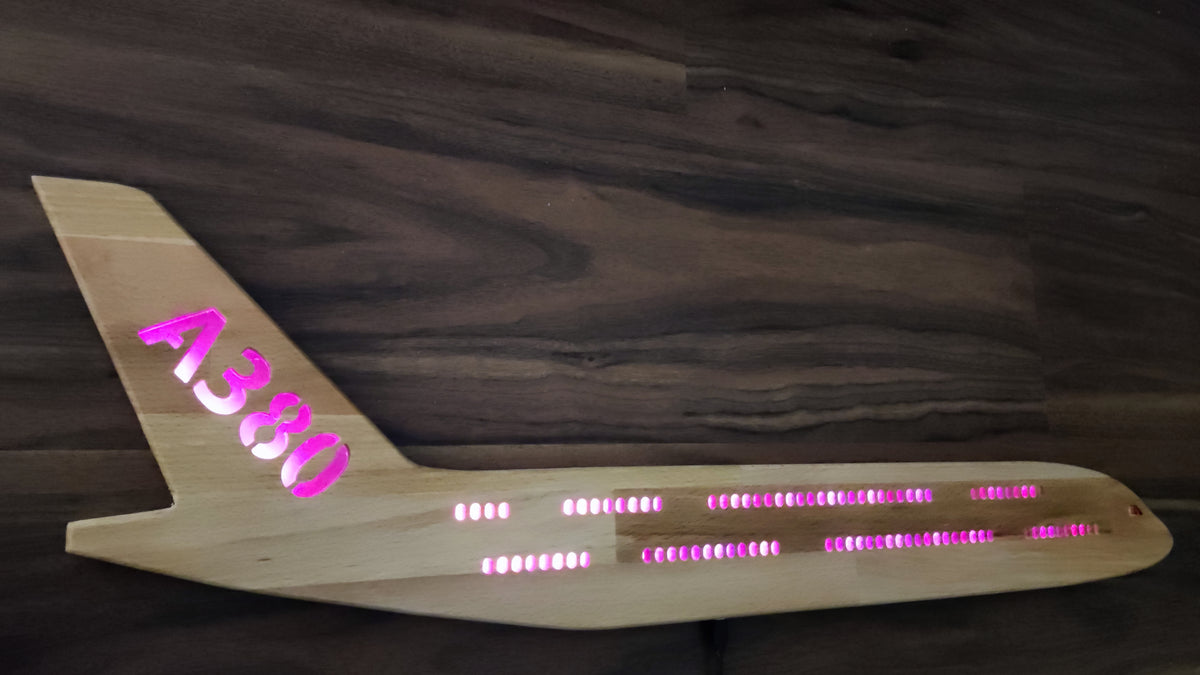 Airbus A380 XXL (1:97)  RGB LED Wall Decoration