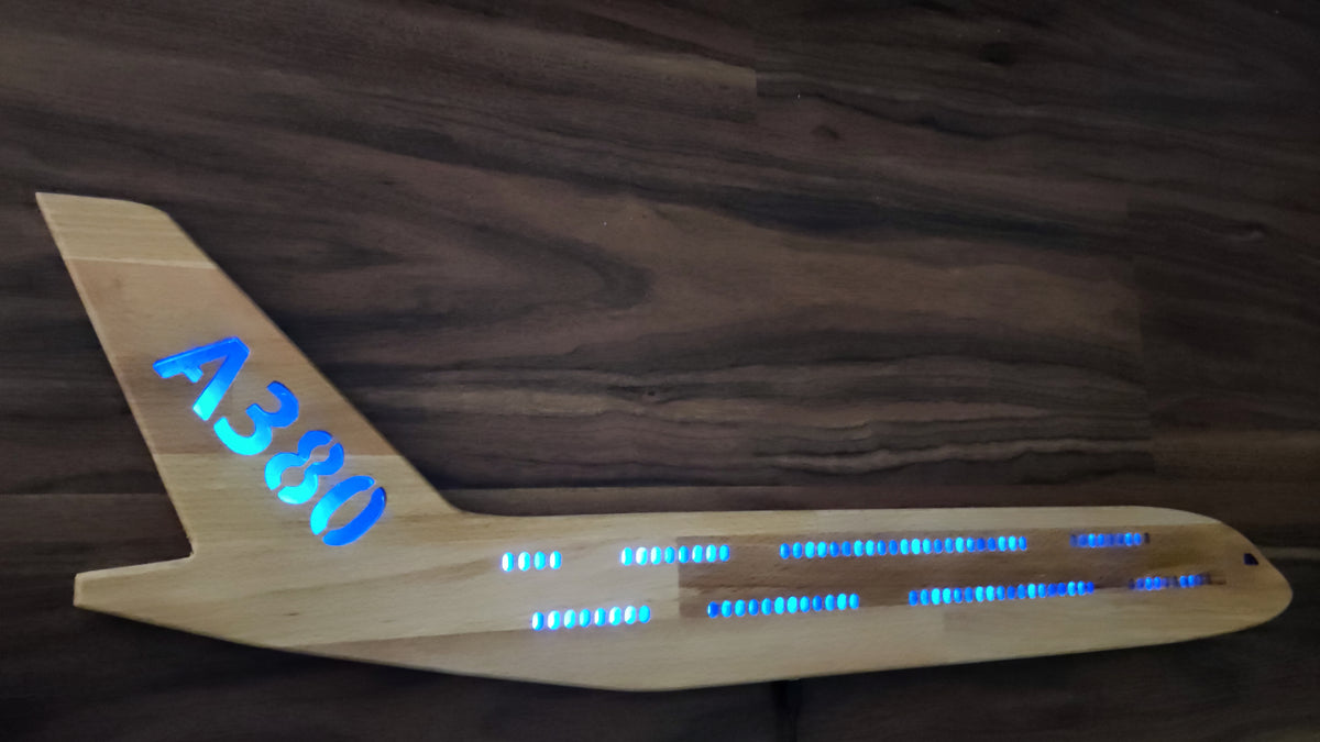 Airbus A380 XXL (1:97)  RGB LED Wall Decoration