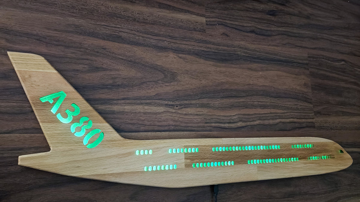 Airbus A380 XXL (1:97)  RGB LED Wall Decoration
