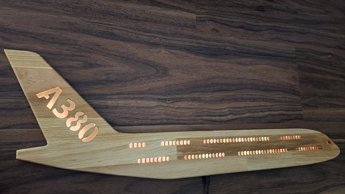Airbus A380 XXL (1:97)  RGB LED Wall Decoration