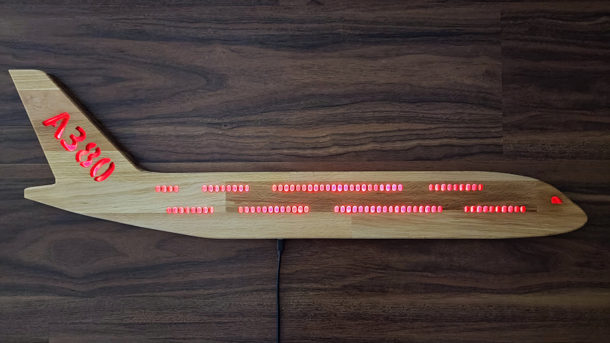 Airbus A380 XXL (1:97)  RGB LED Wall Decoration