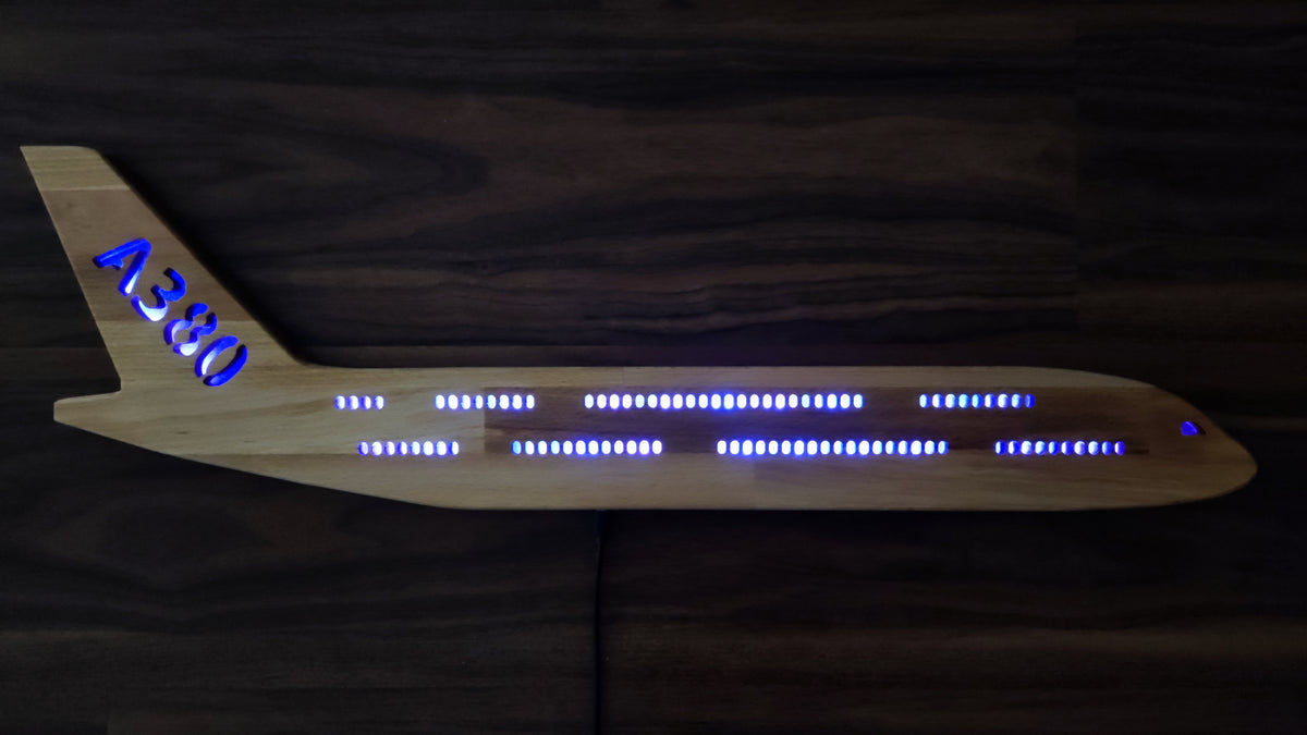 Airbus A380 XXL (1:97)  RGB LED Wall Decoration