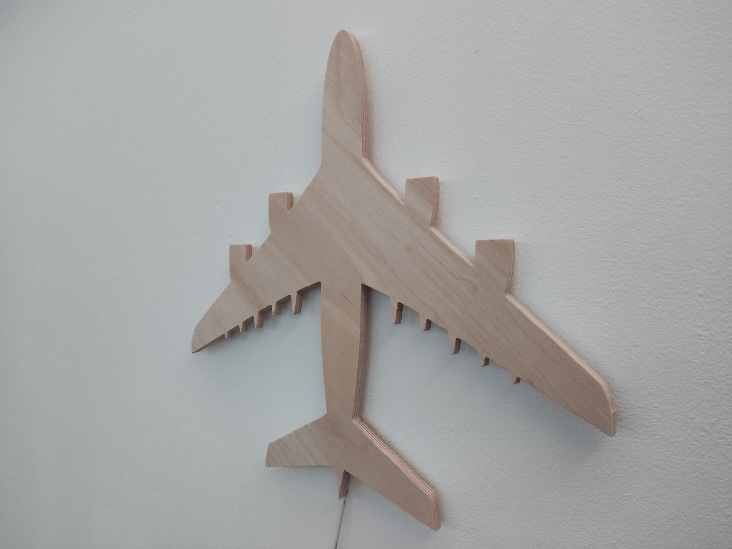Airbus A380 Holz LED Wanddekoration / Nachtlicht