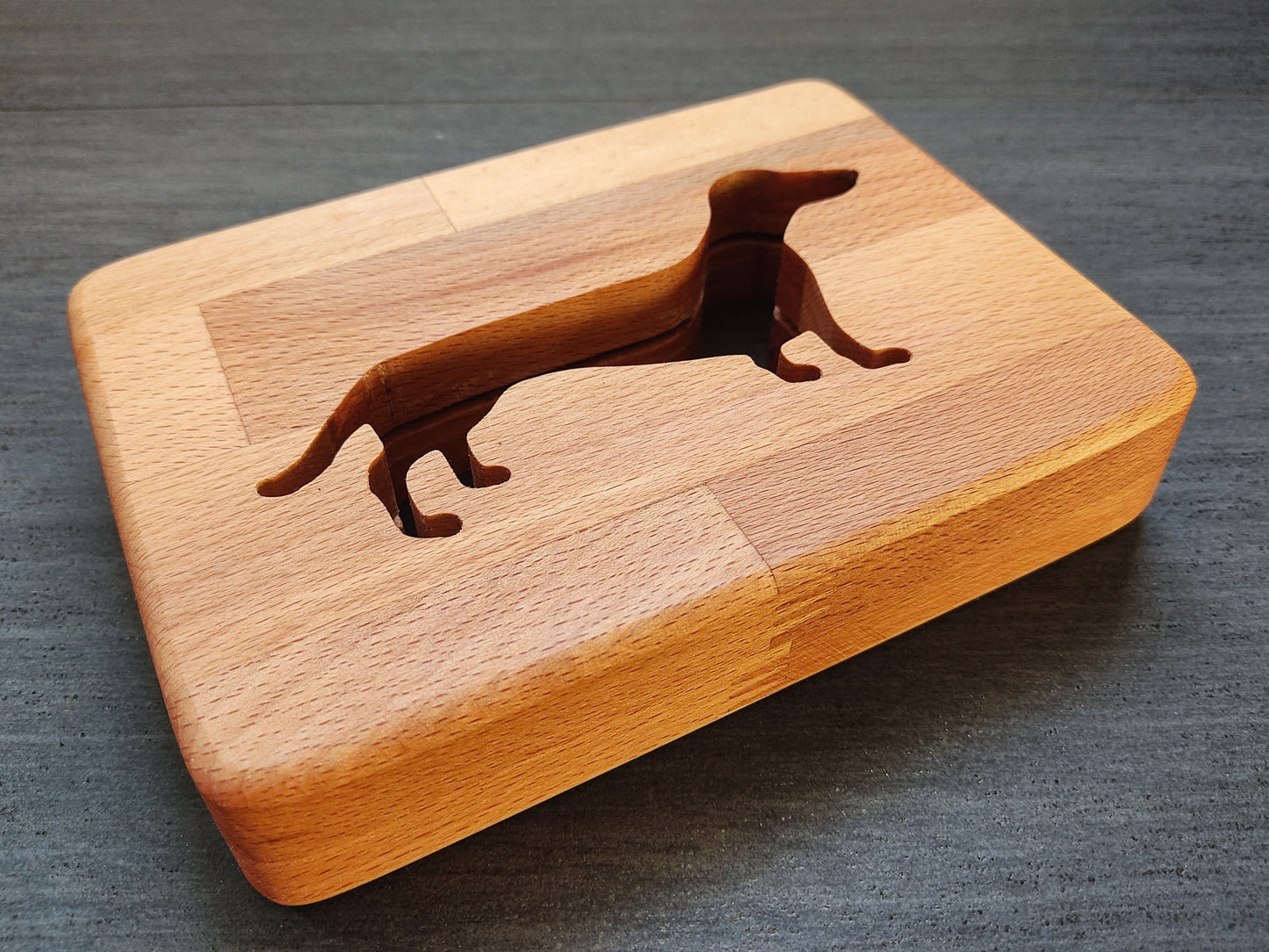 Dachshund / Dackel (mittlere Größe) Holz LED Nachtlicht / Dekoration
