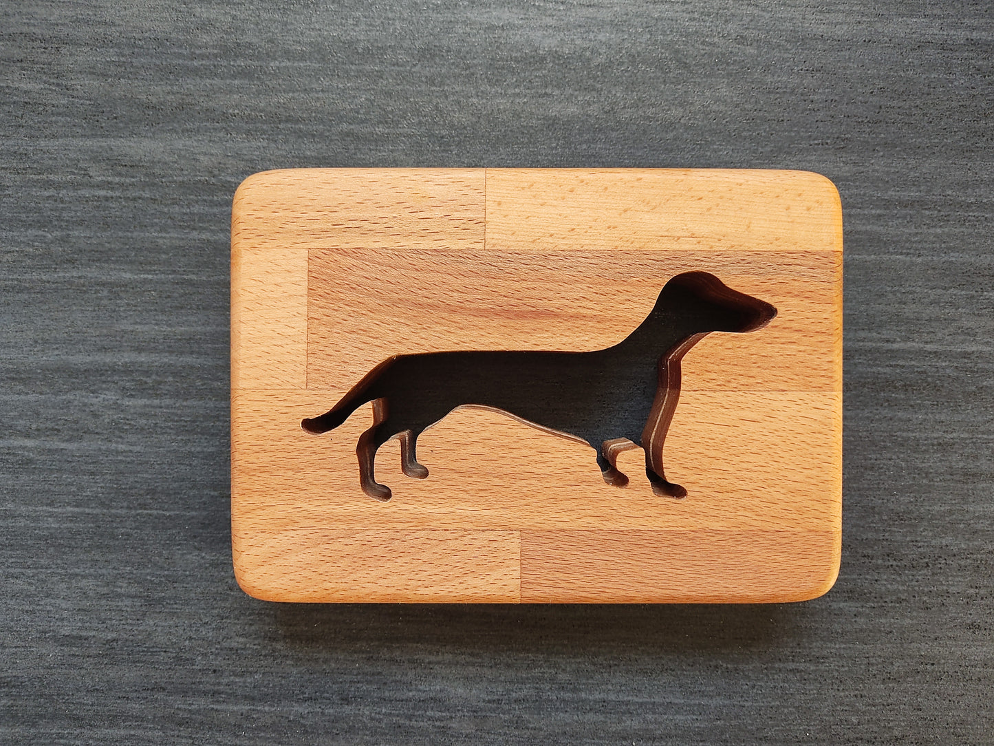 Dachshund / Dackel (mittlere Größe) Holz LED Nachtlicht / Dekoration