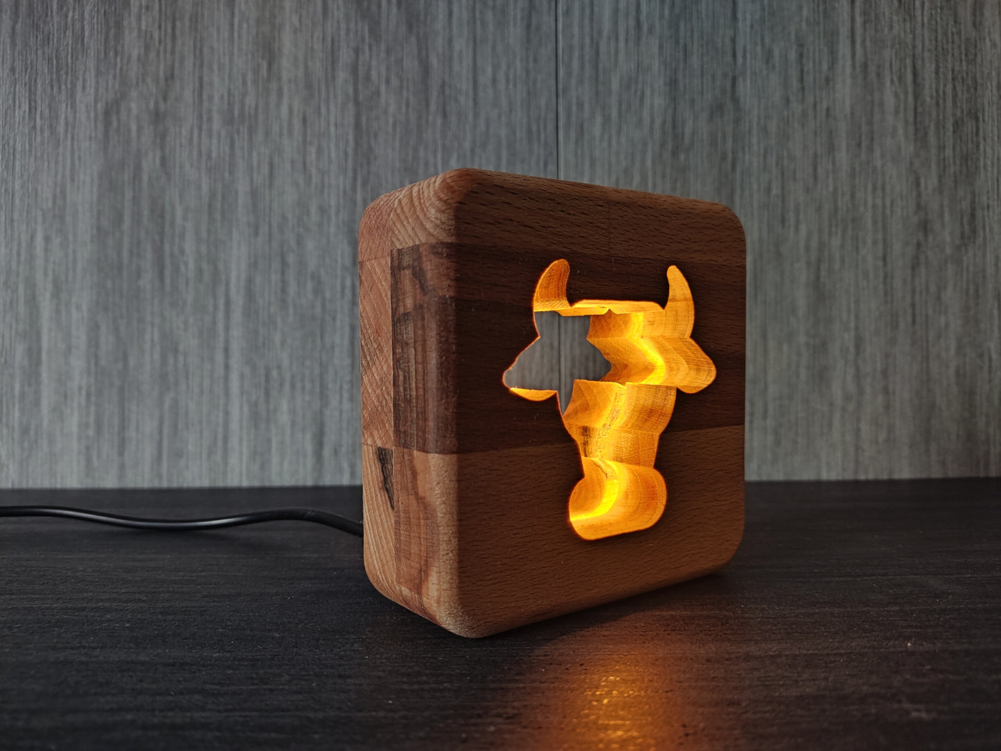 Kuh LED Holz LED Nachtlicht / Dekoration
