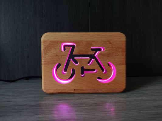 Bicycle LED Nightlamp with Remote Control / Adjustable Color