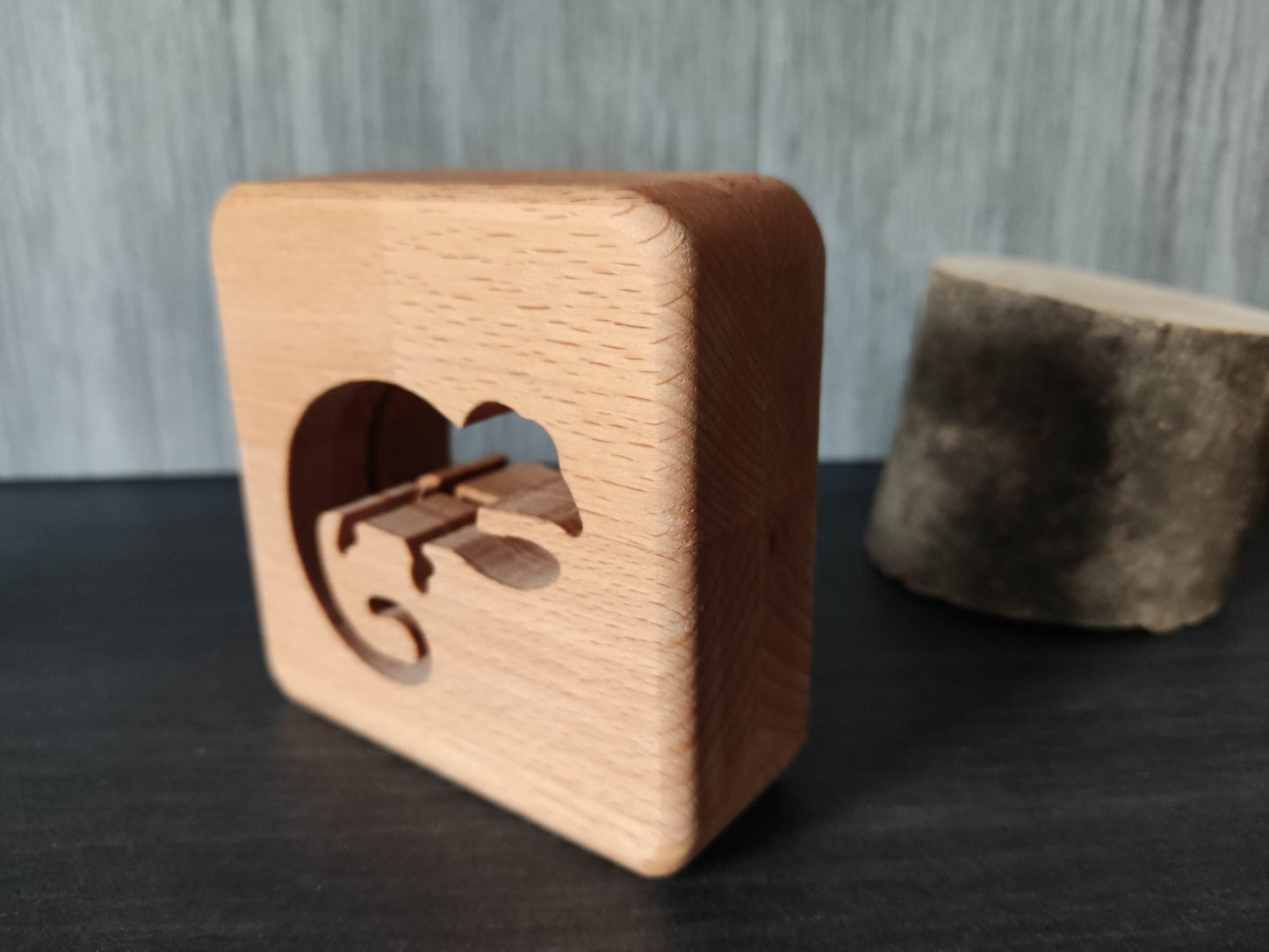 Chameleon Holz LED Nachtlicht / Dekoration