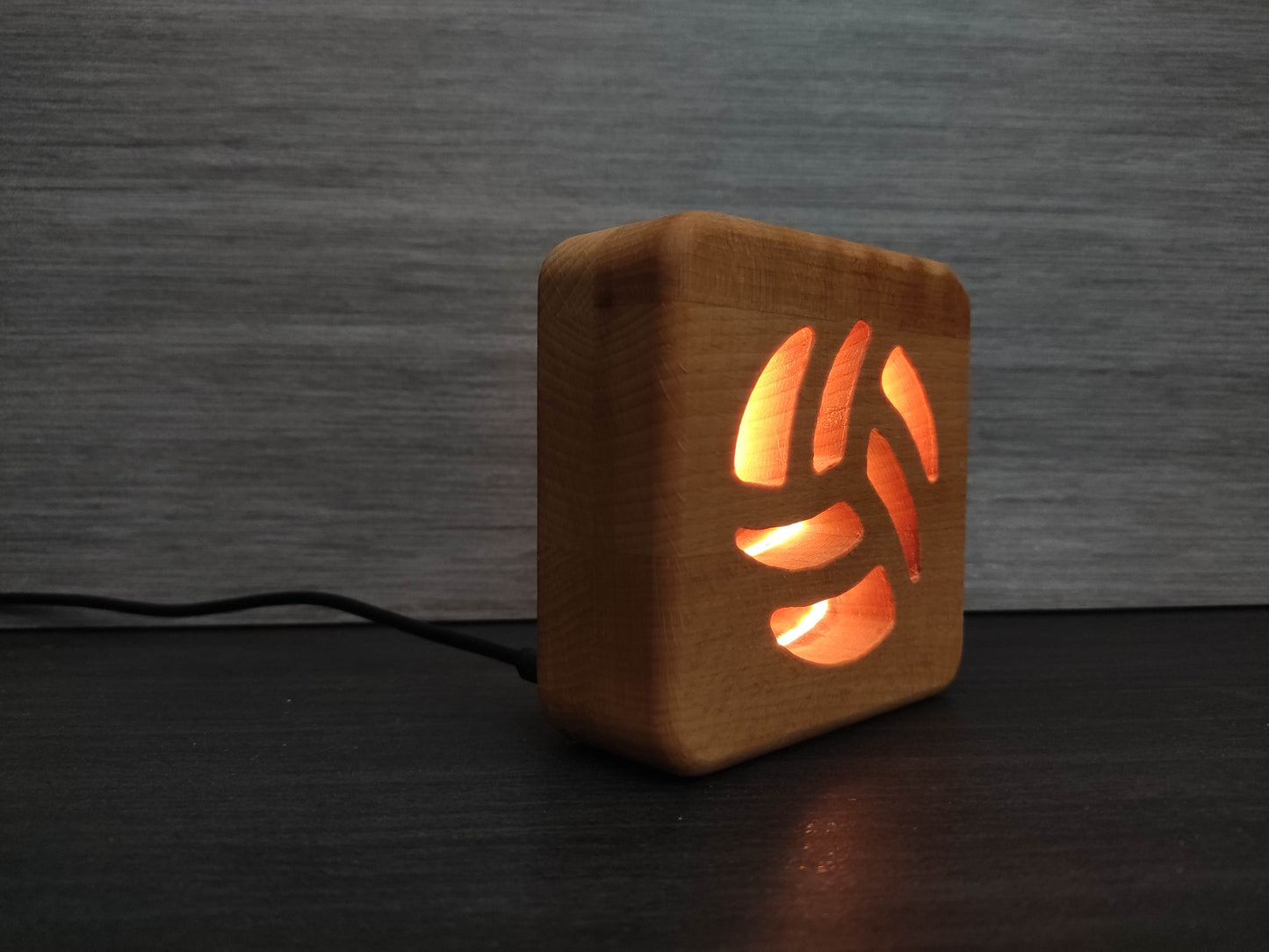 Volleyball Holz LED Nachtlicht / Dekoration