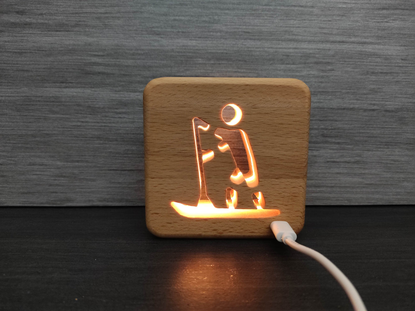 Stand up Paddle SUP Holz LED Nachtlicht / Dekoration