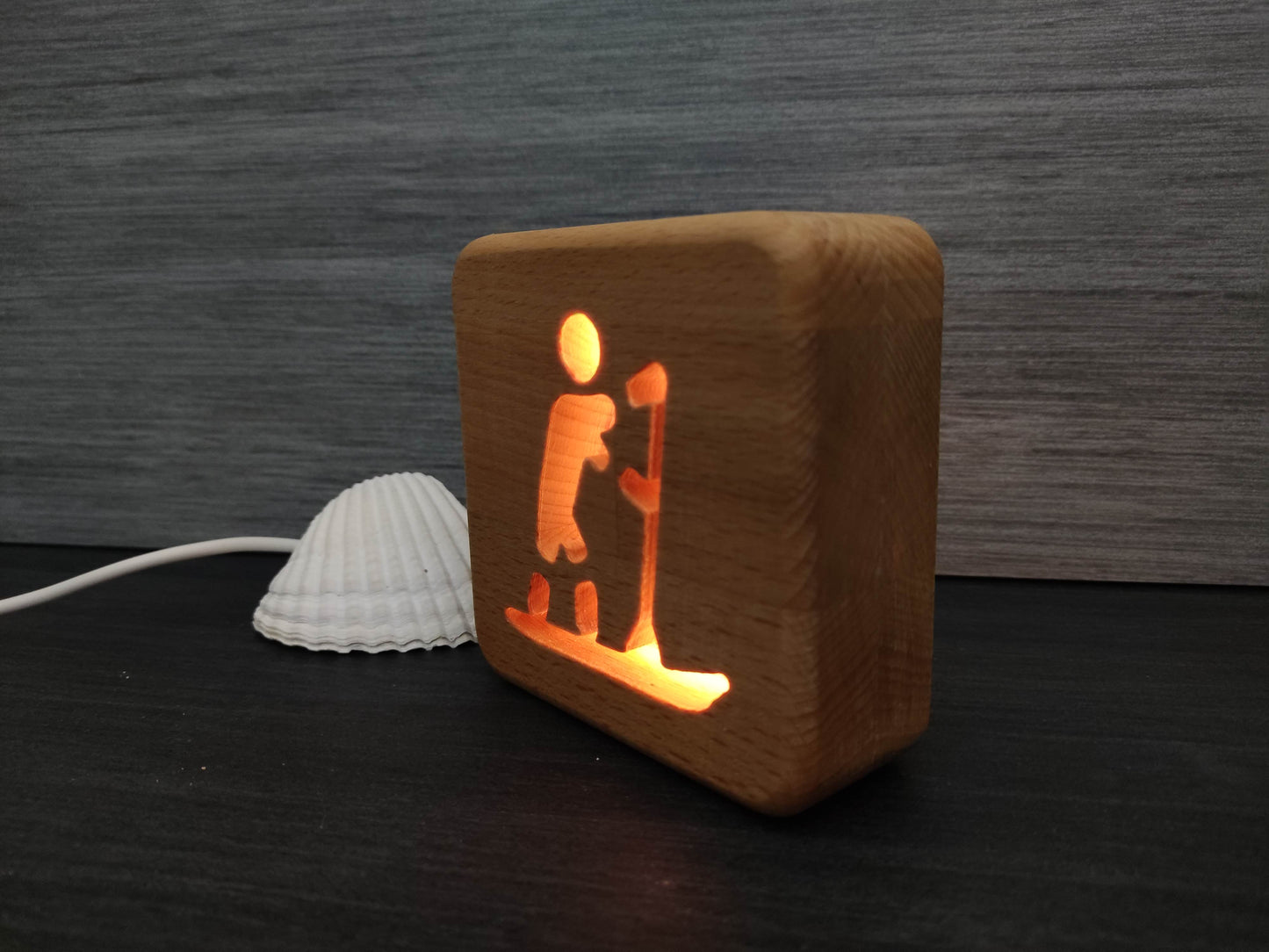 Stand up Paddle SUP Holz LED Nachtlicht / Dekoration