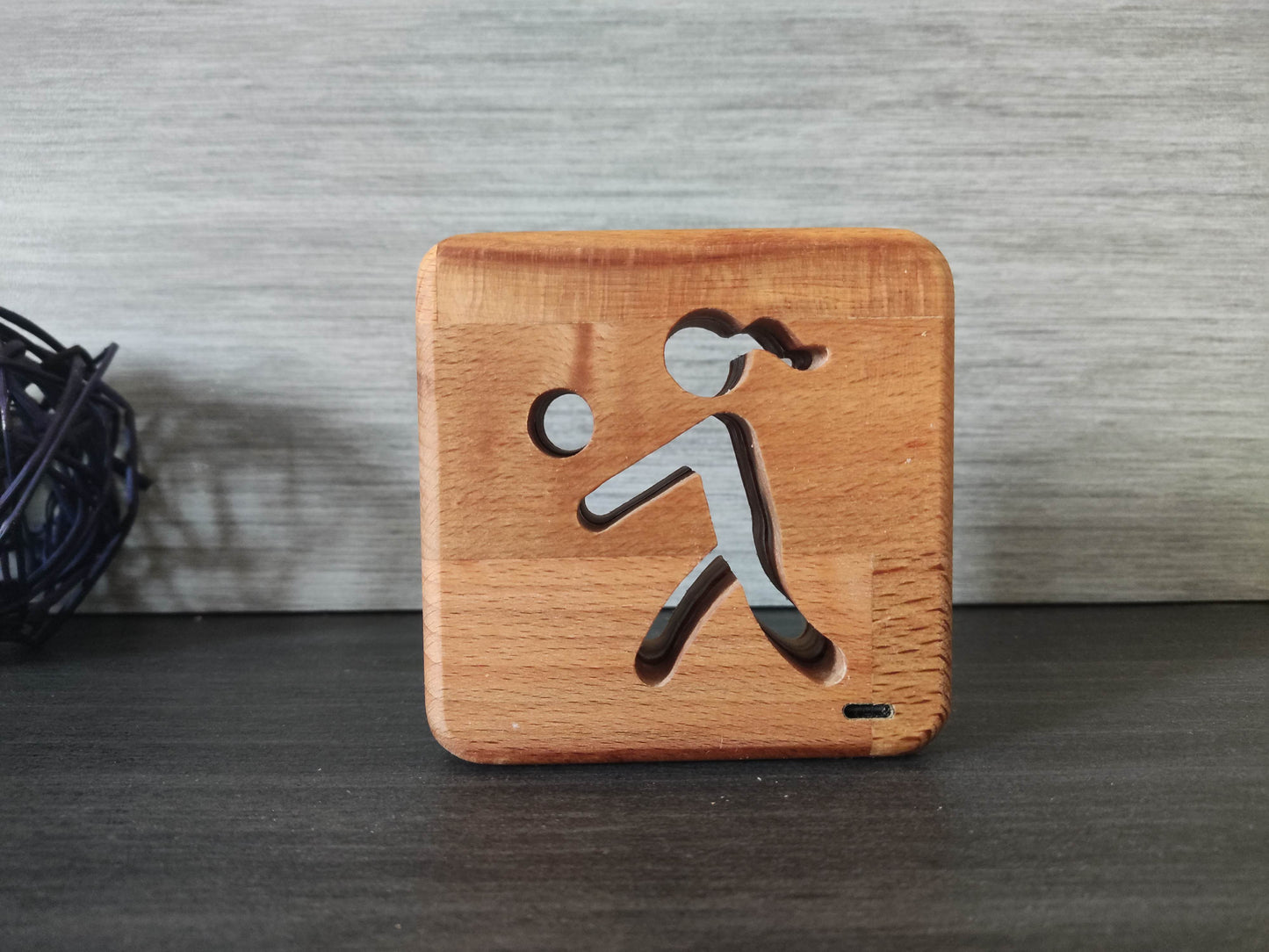 Volleyball Girl Holz LED Nachtlicht / Dekoration