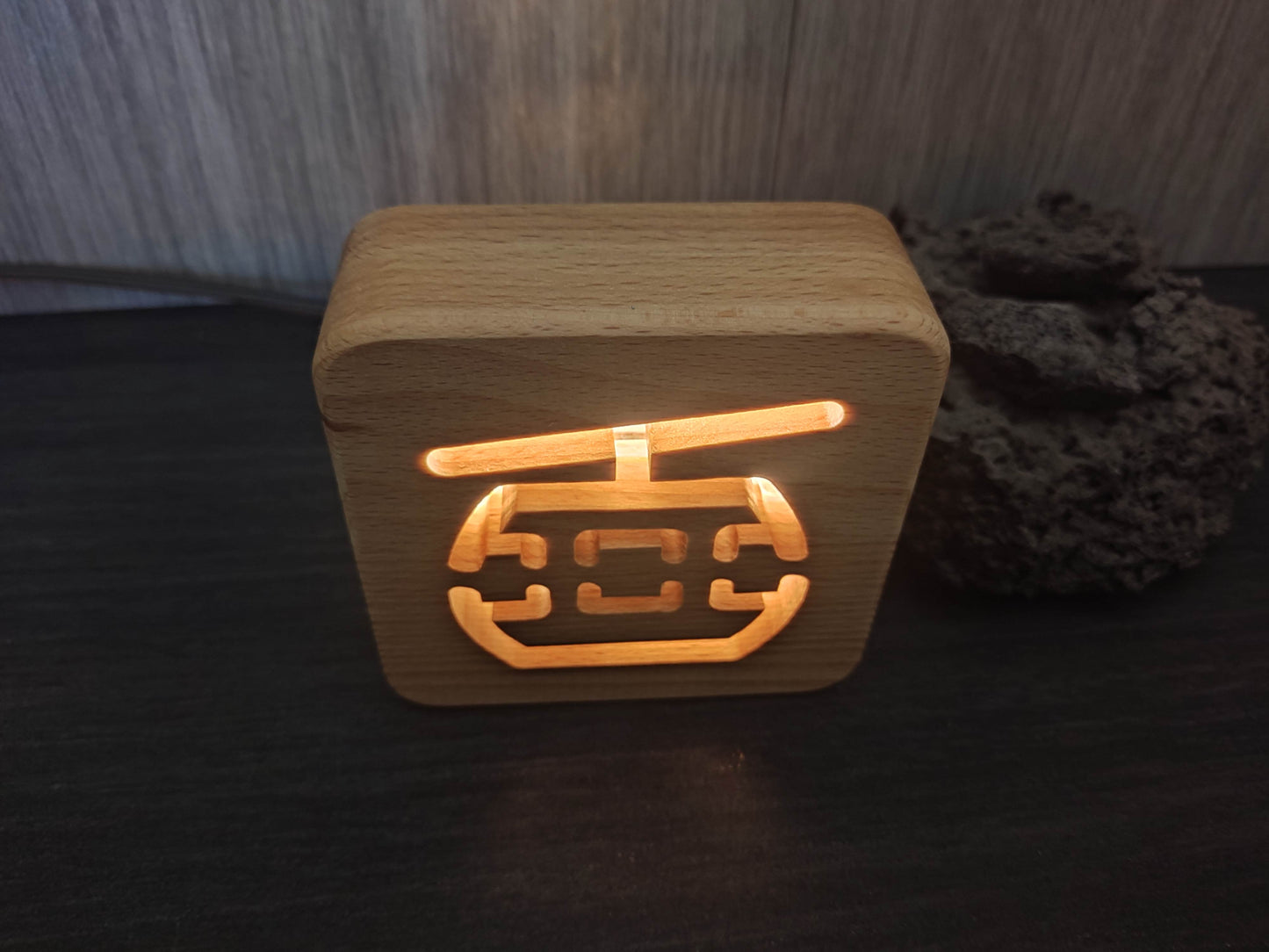 Seilbahn Cable Car Holz LED Nachtlicht / Dekoration