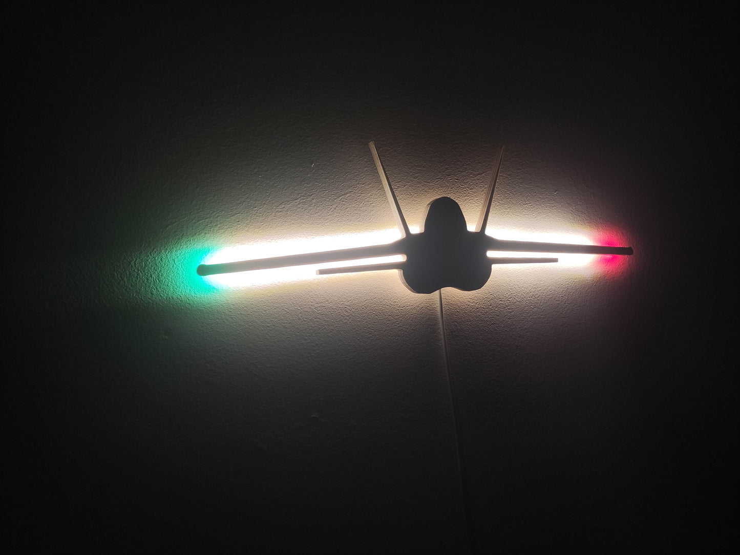 F35 A/B Lightning II LED Wall Decoration (front view)