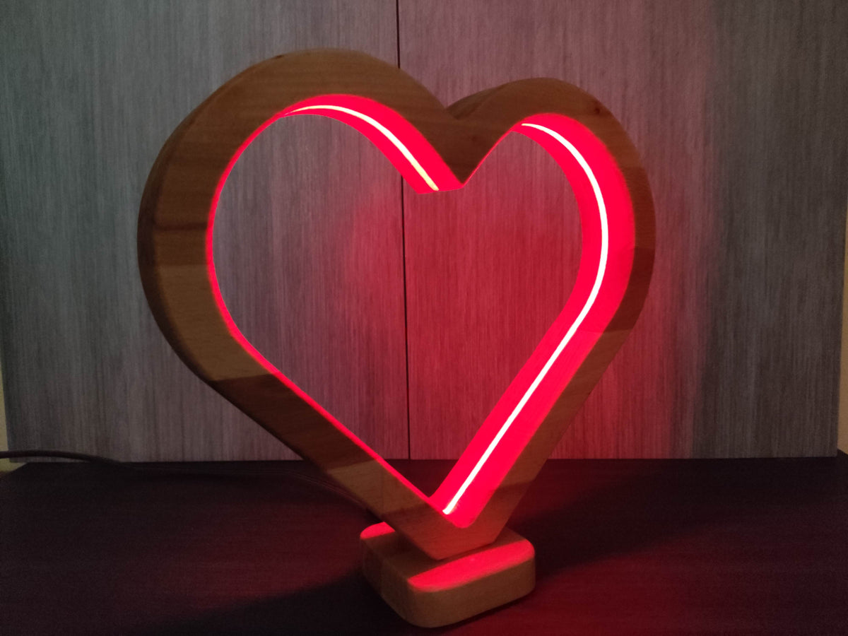 Heart (Small) (Red) LED Desk lamp