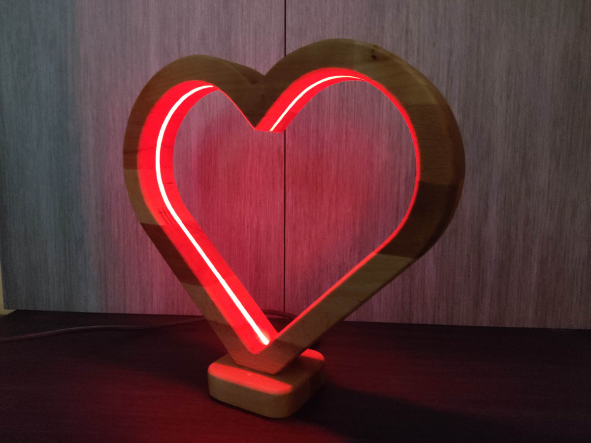 Heart (Small) (Red) LED Desk lamp