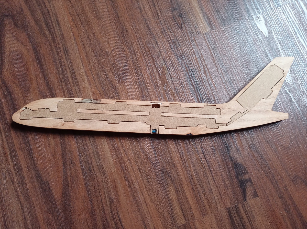 Airbus A380 XXL (1:97) Holz LED Wanddekoration / Nachtlicht
