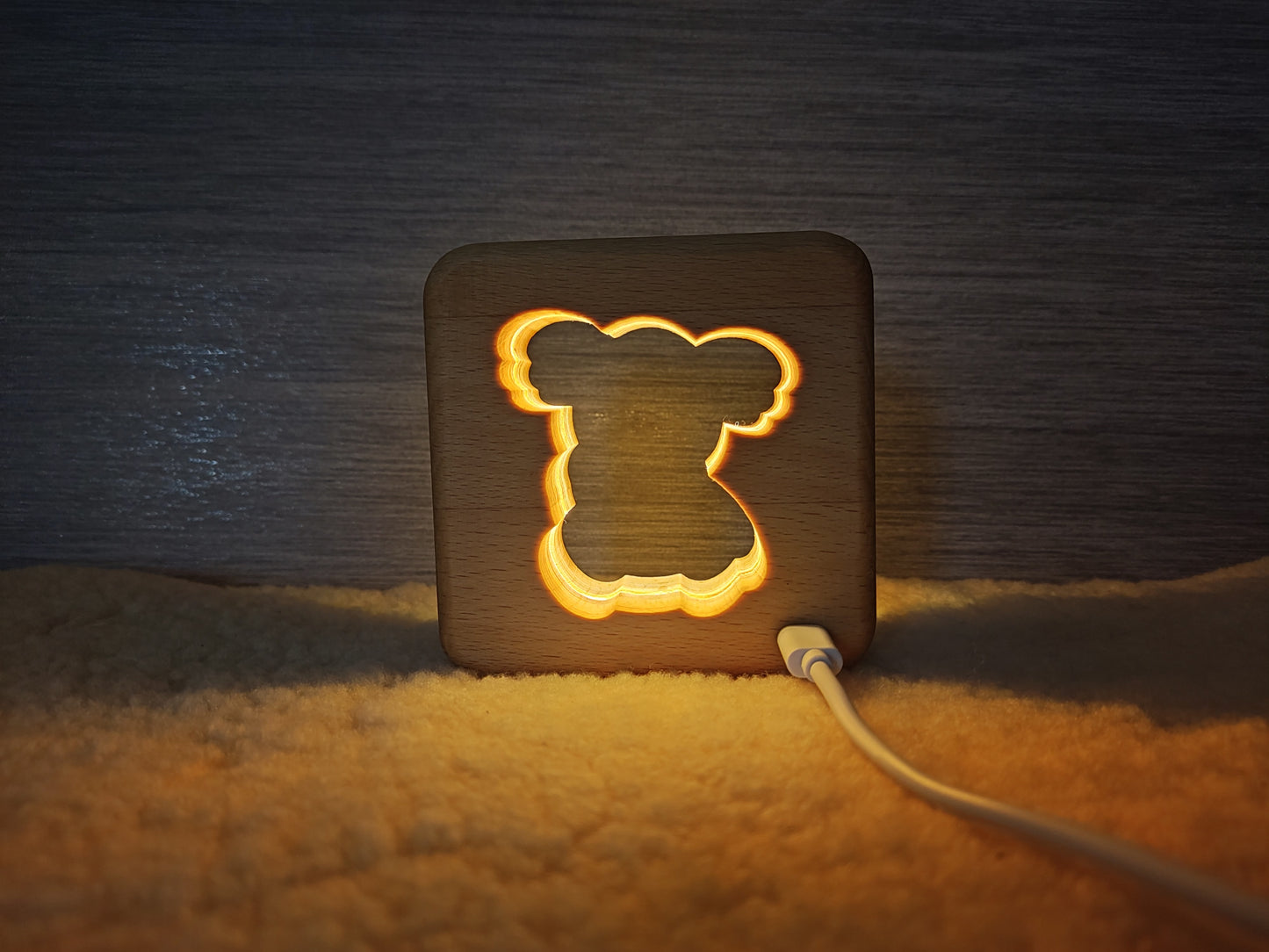 Koala Holz LED Nachtlicht / Dekoration