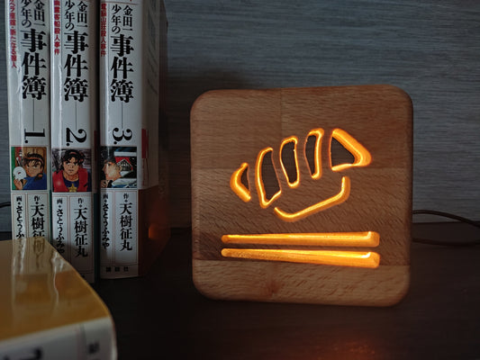 Japanisches Sushi mit Stäbchen Holz LED Nachtlicht / Dekoration