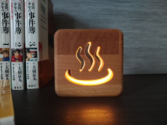 Japanischer Onsen Holz LED Nachtlicht / Dekoration