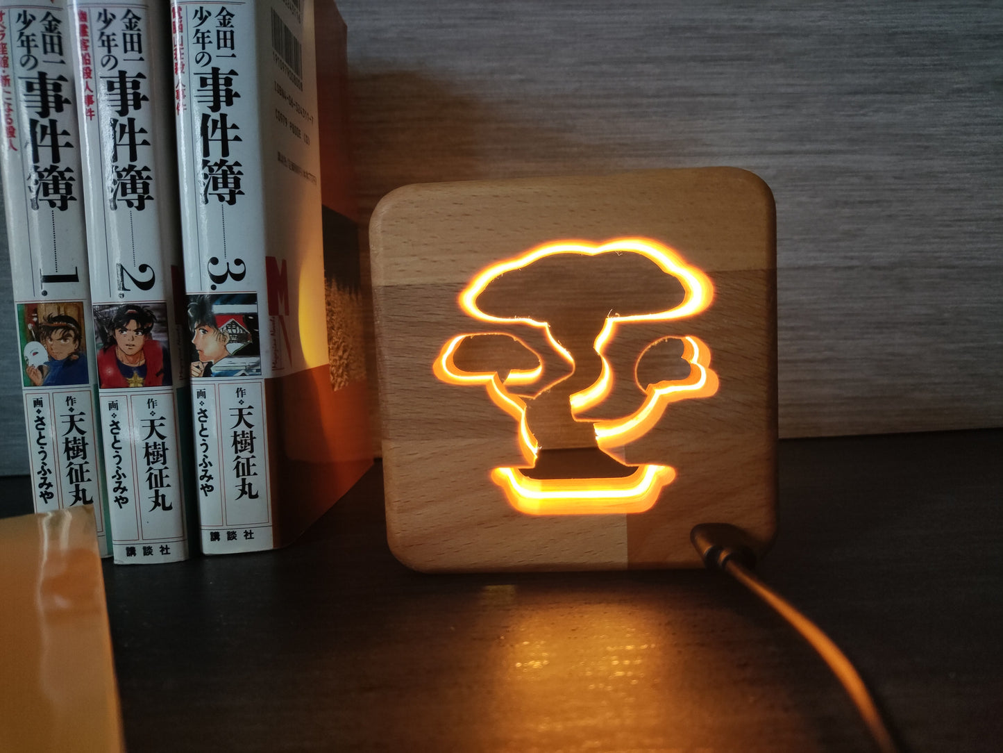 Japanischer Bonsai Holz LED Nachtlicht / Dekoration