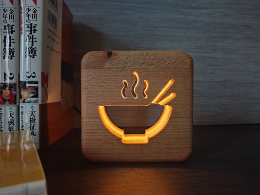 Japanische Nudelsuppe Holz LED Nachtlicht / Dekoration