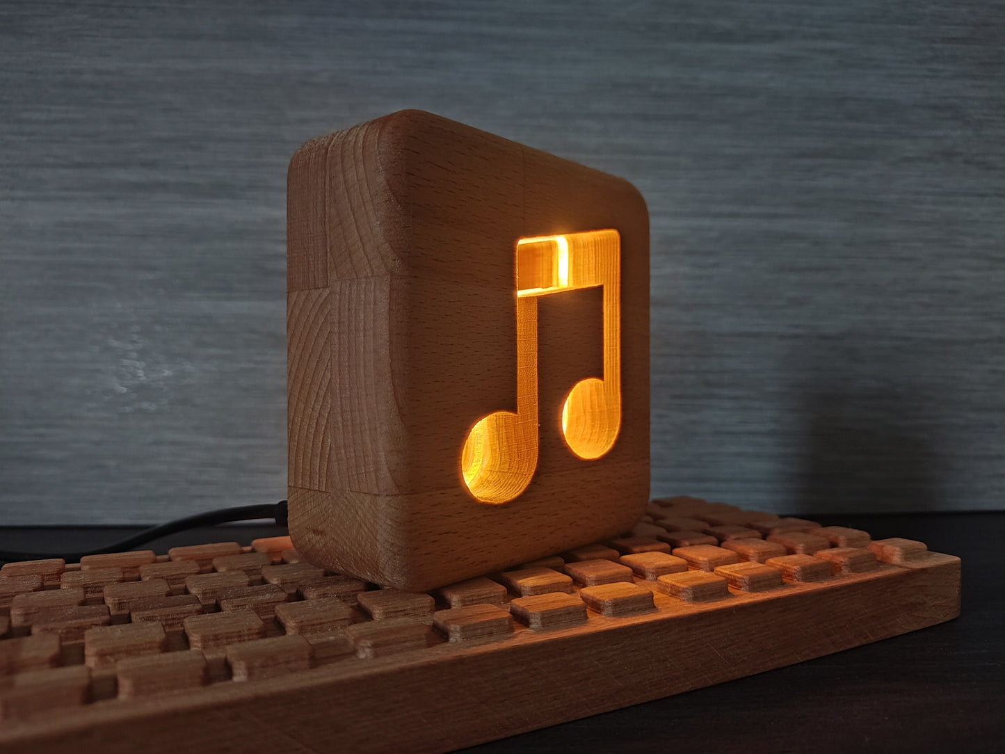 Musiknote Holz LED Nachtlicht / Dekoration