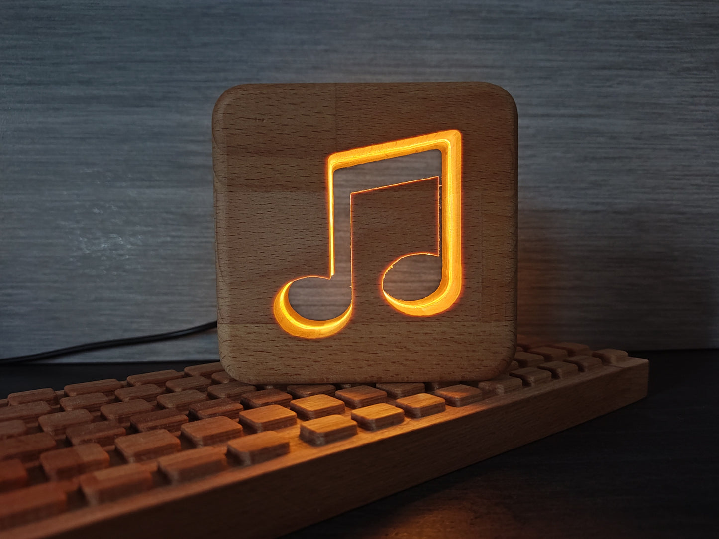 Musiknote Holz LED Nachtlicht / Dekoration