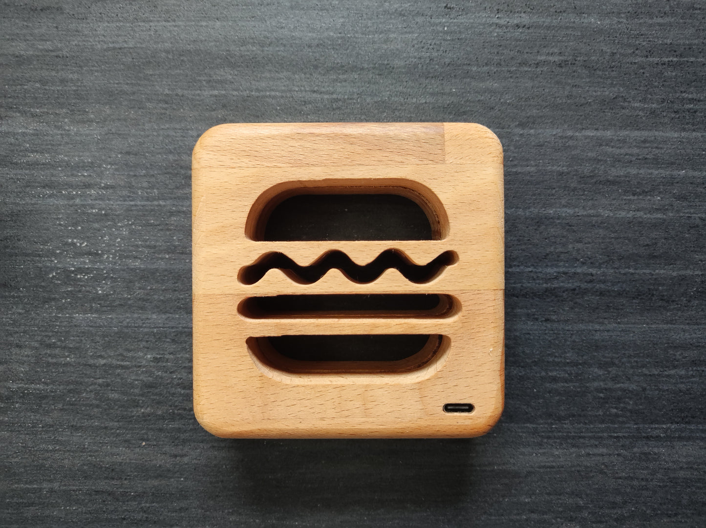 Burger Holz LED Nachtlicht / Dekoration