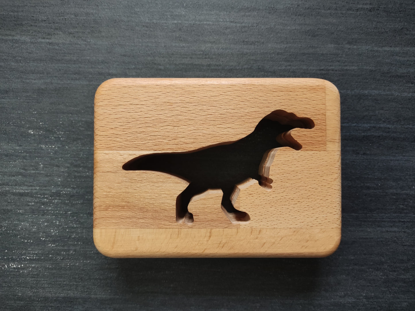 Dinosaurier T-Rex Holz LED Nachtlicht / Dekoration