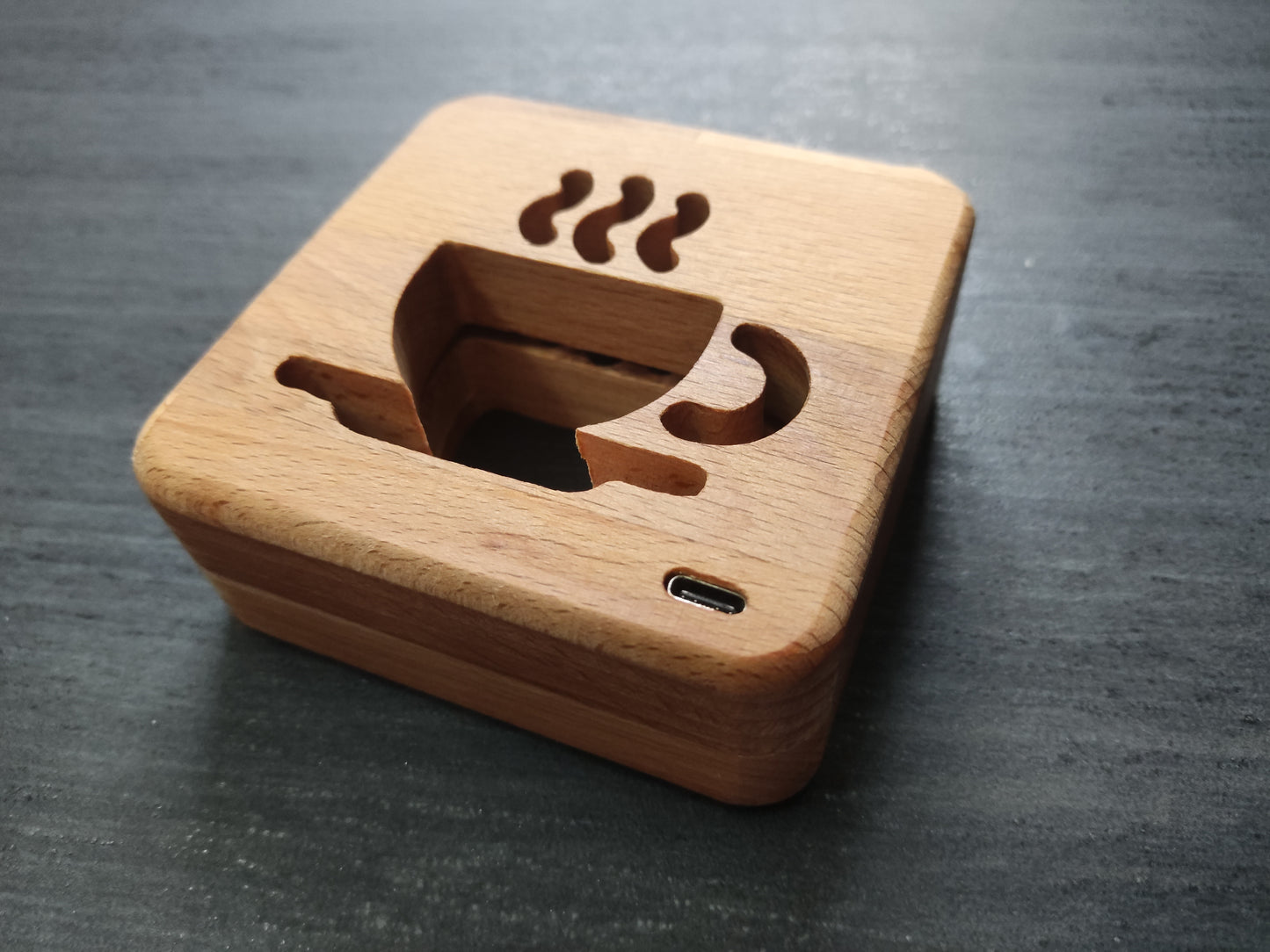 Kaffee / Cafe Holz LED Nachtlicht / Dekoration mit Fernbedienung / Farbsteuerung