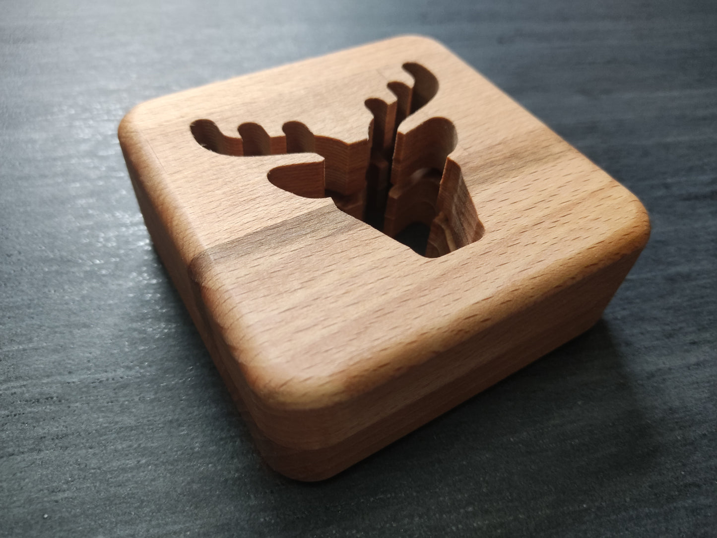 Hirsch Holz LED Nachtlicht / Dekoration