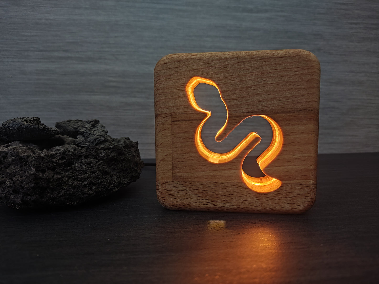 Schlange Holz LED Nachtlicht / Dekoration