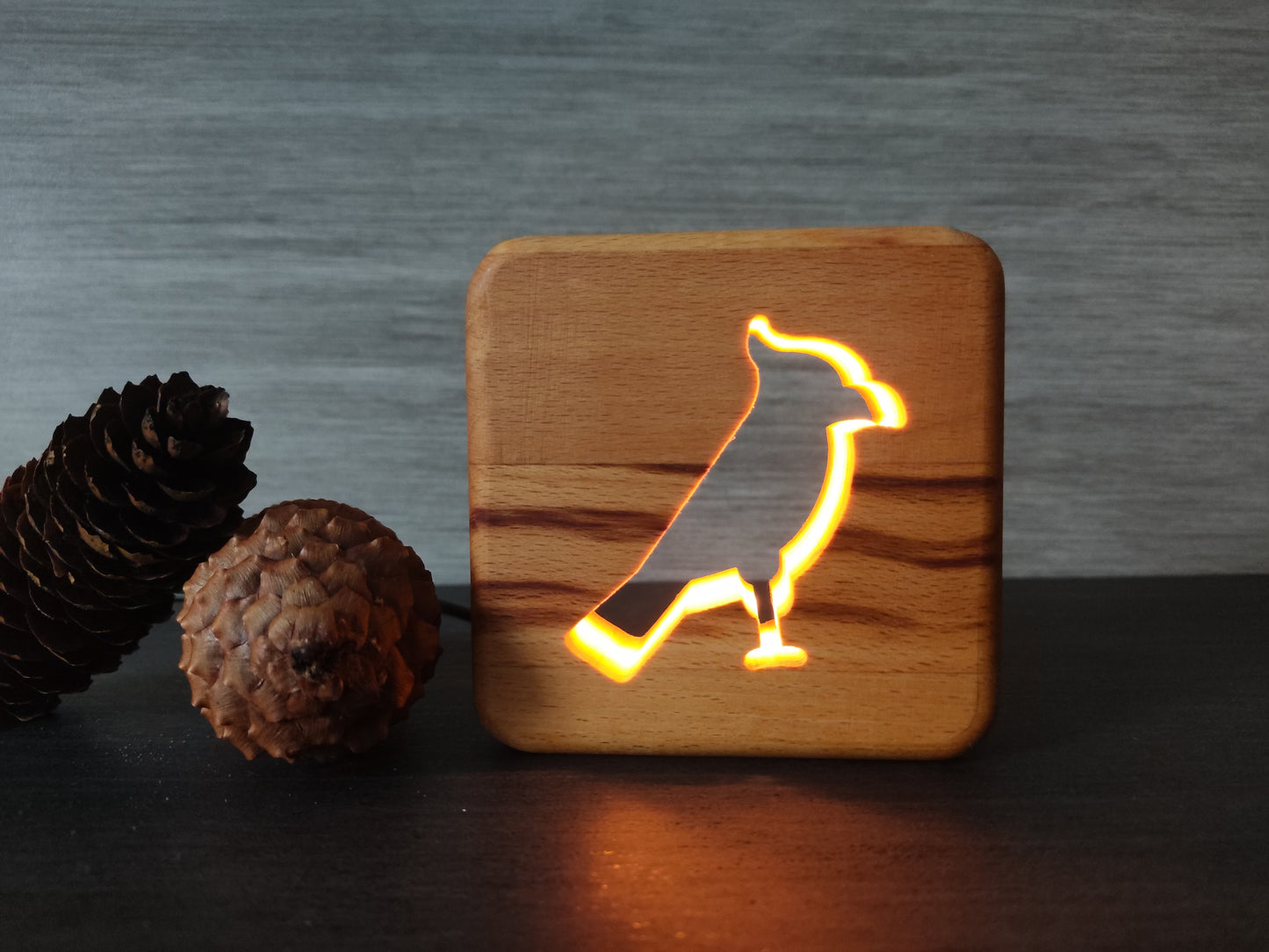 Papagei Holz LED Nachtlicht / Dekoration