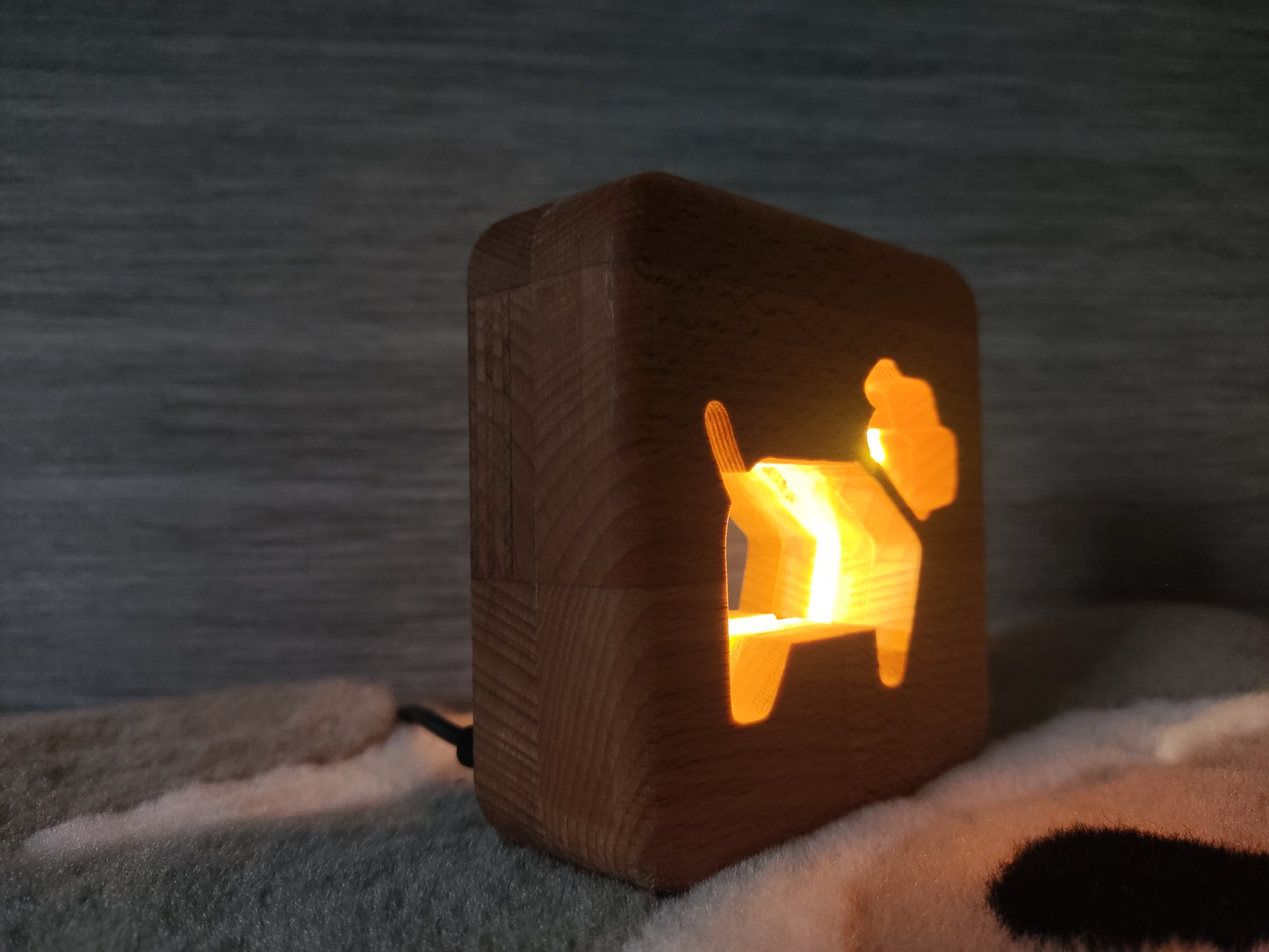 Hund Holz LED Nachtlicht / Dekoration