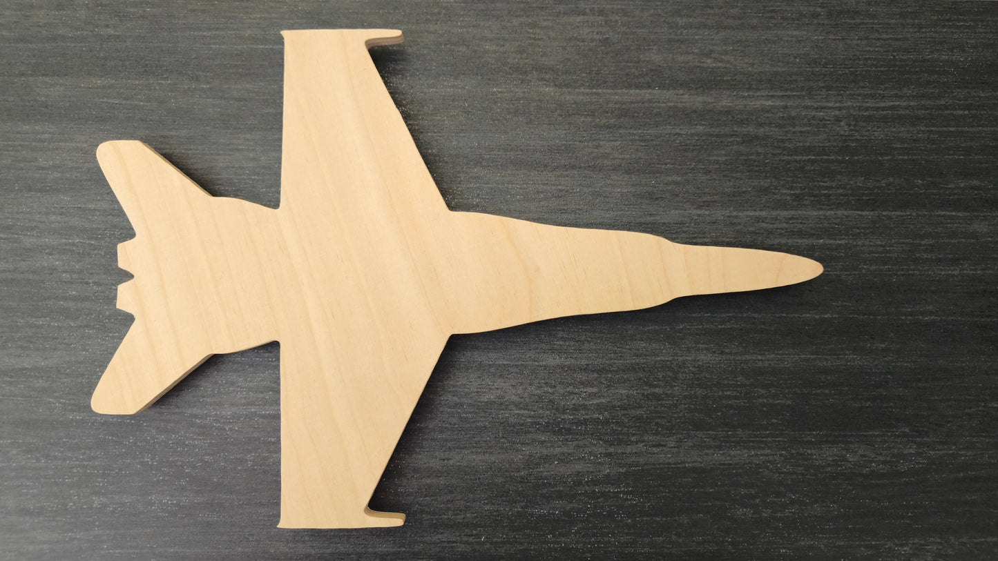 F18 Hornet Holz LED Wanddekoration / Nachtlicht