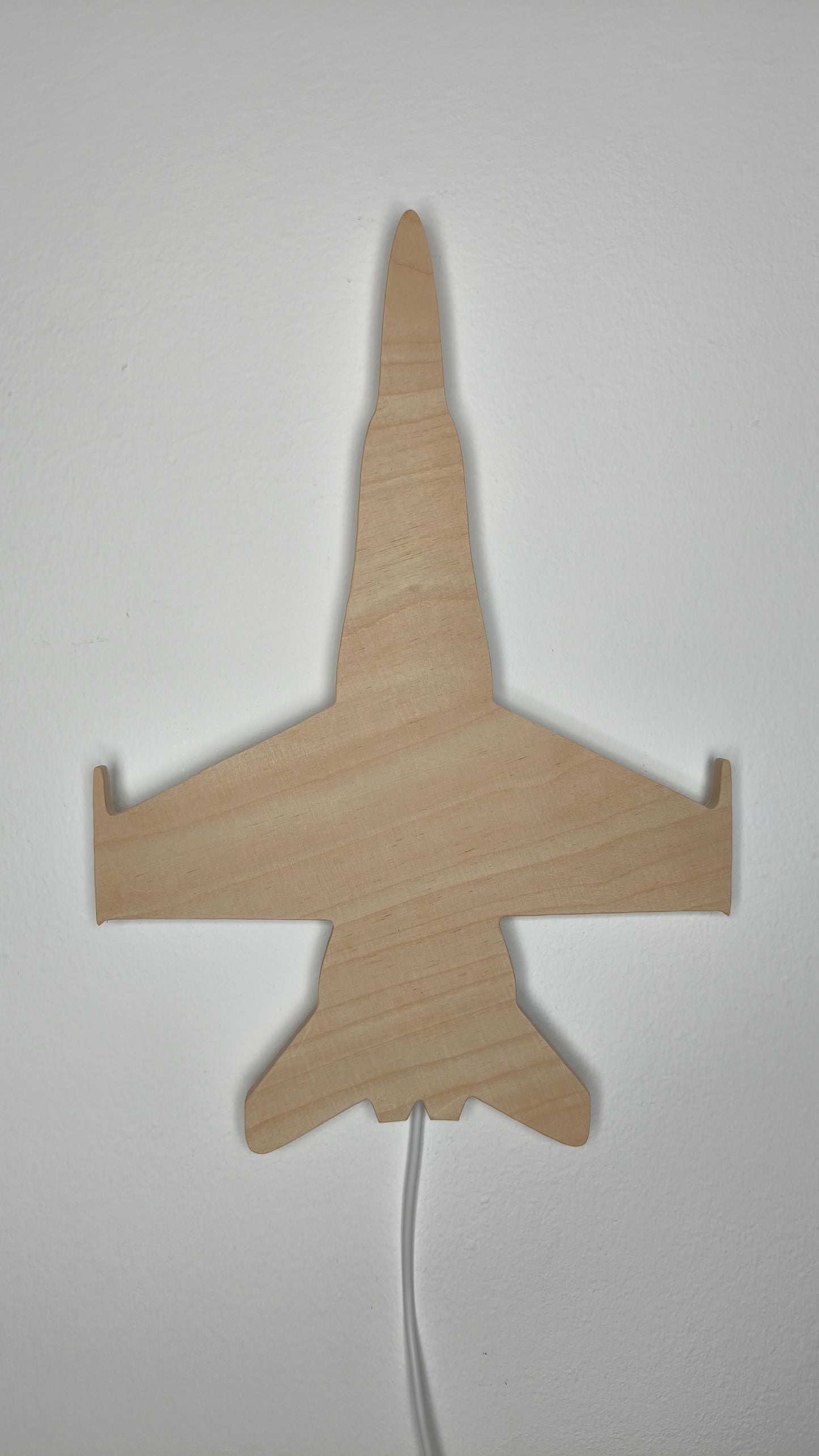 F18 Hornet Holz LED Wanddekoration / Nachtlicht