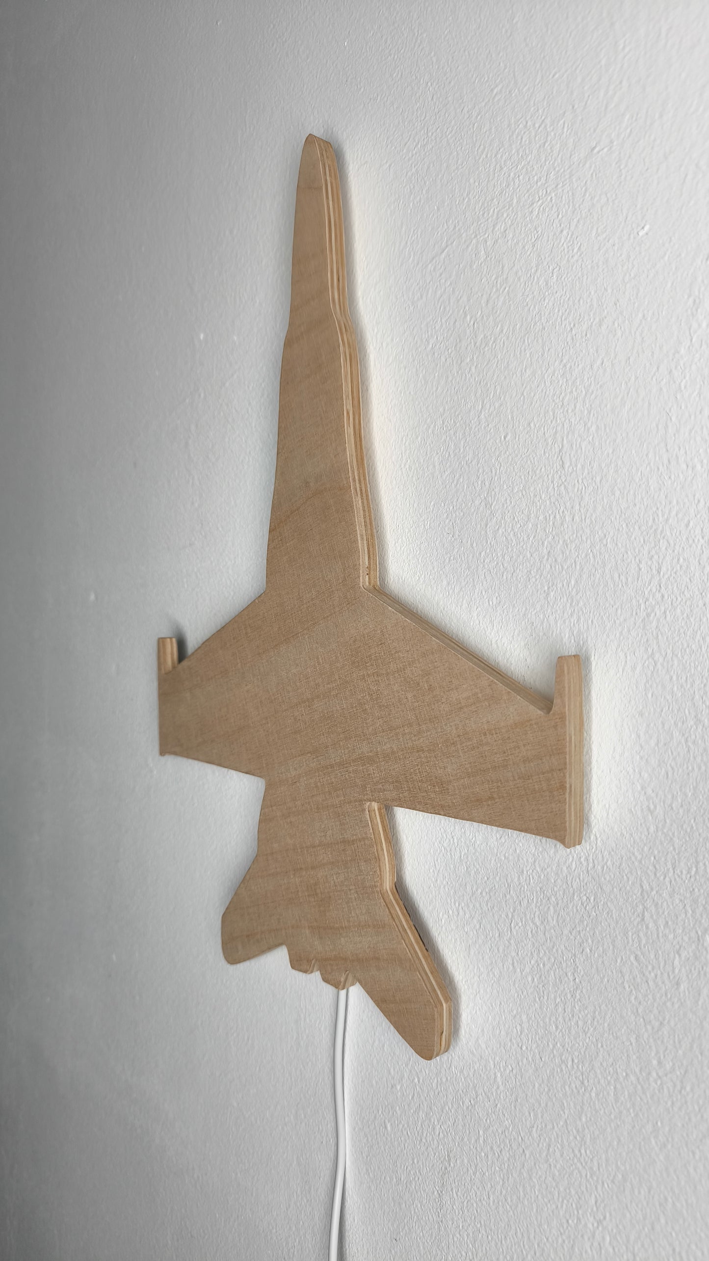 F18 Hornet Holz LED Wanddekoration / Nachtlicht