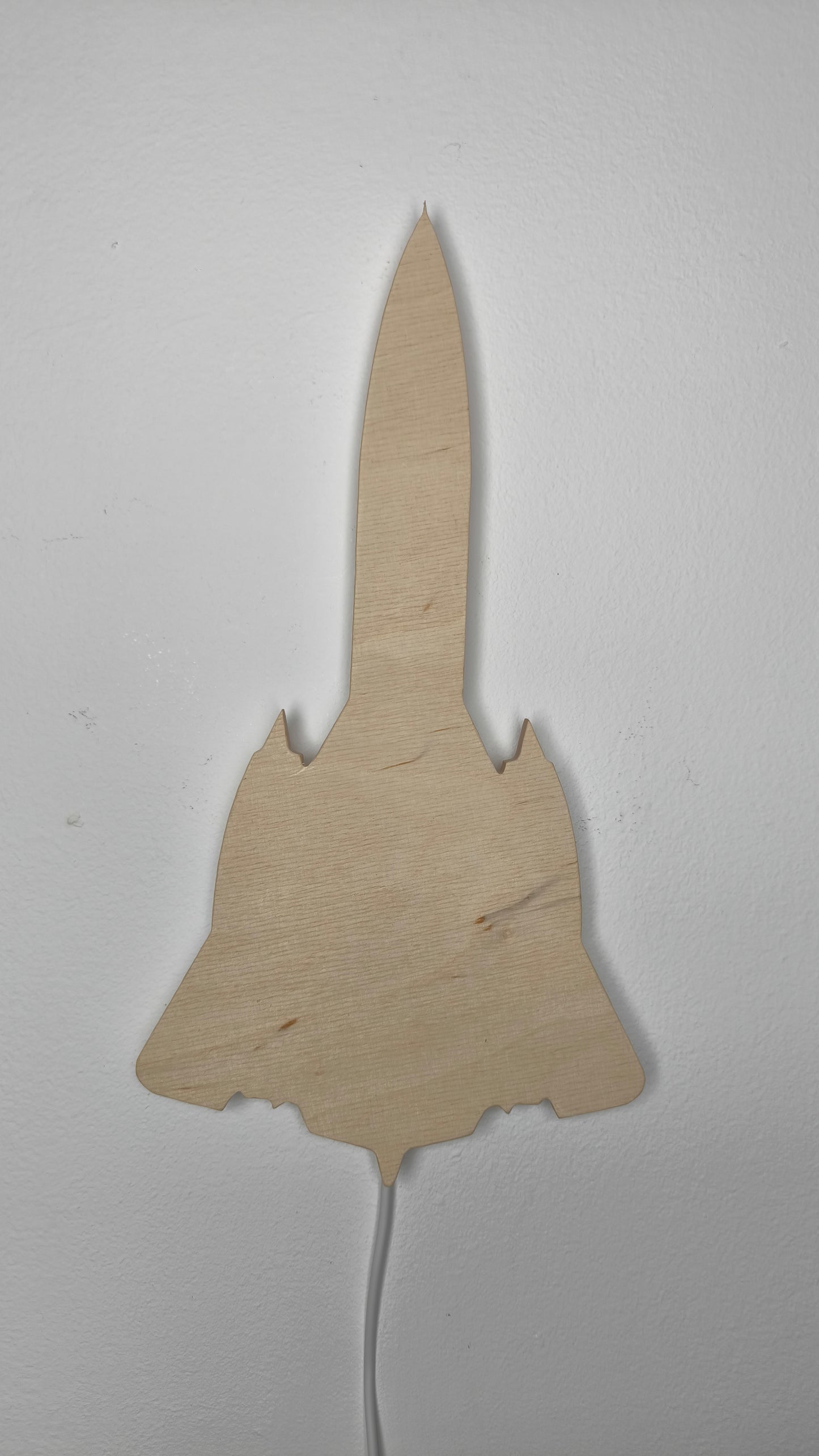 SR71 Blackbird Holz LED Wanddekoration / Nachtlicht