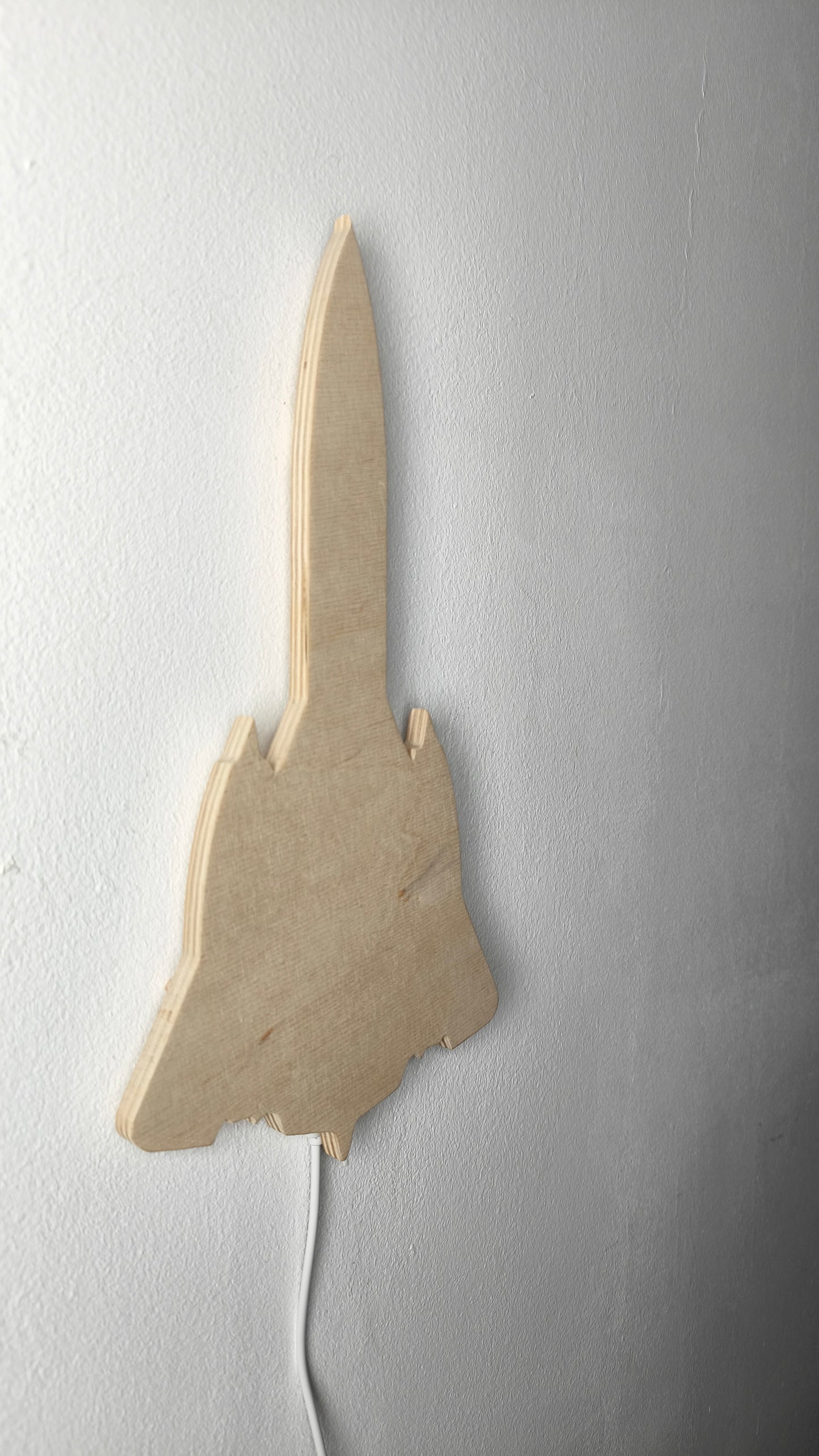 SR71 Blackbird Holz LED Wanddekoration / Nachtlicht