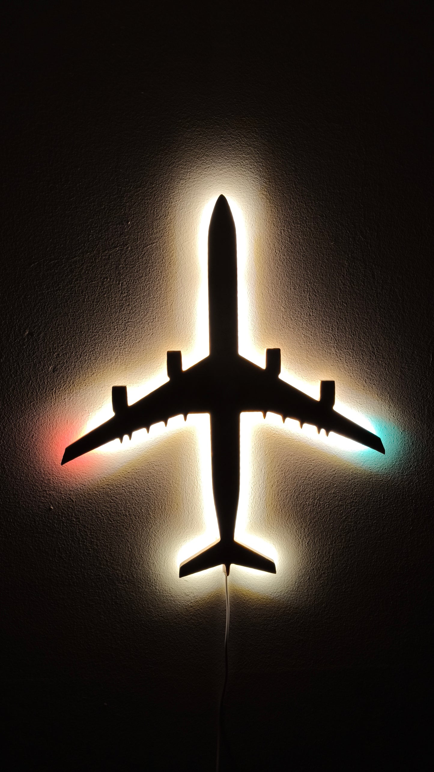 Airbus A340 A340-600 Holz LED Wanddekoration / Nachtlicht