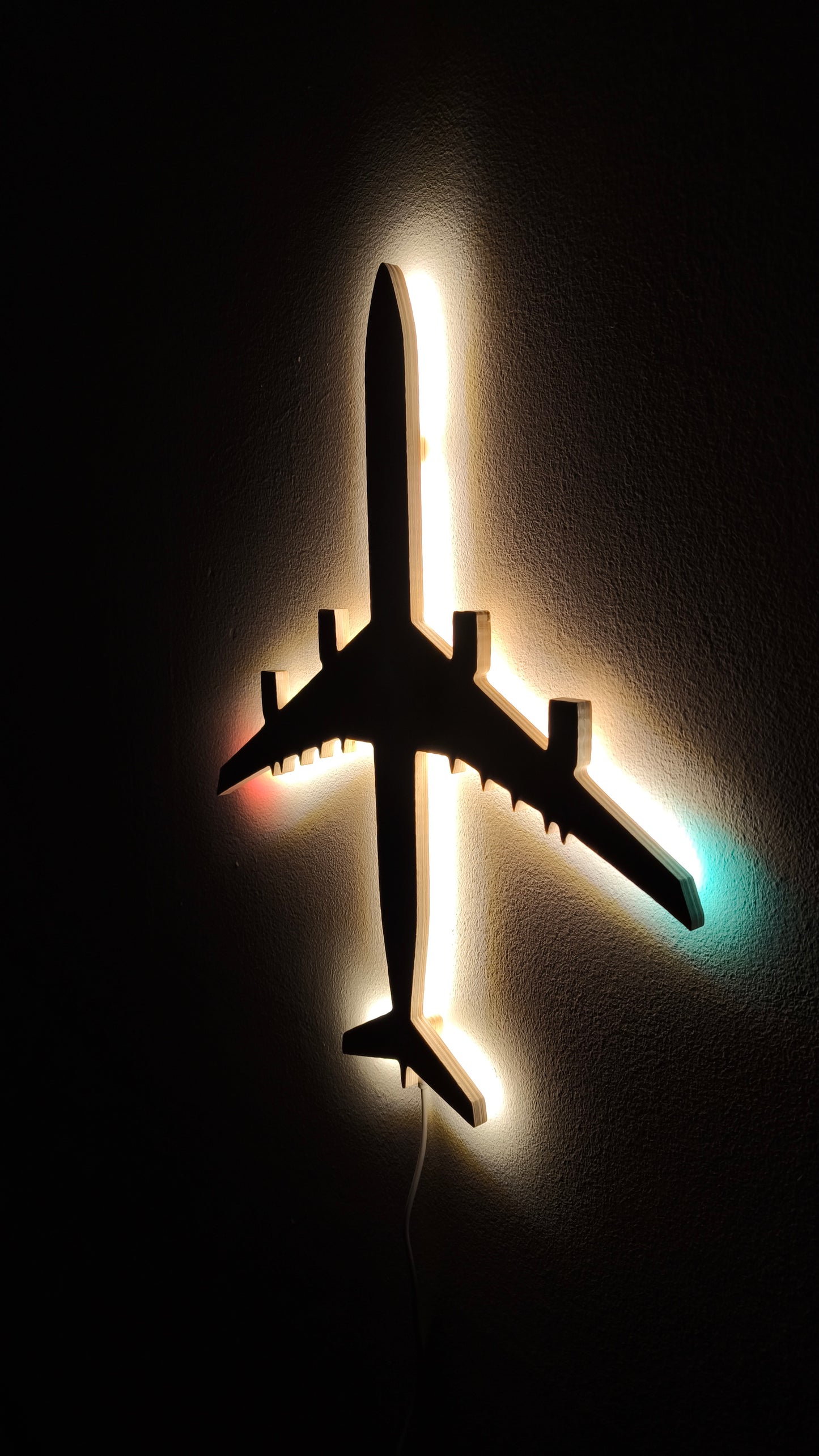 Airbus A340 A340-600 Holz LED Wanddekoration / Nachtlicht