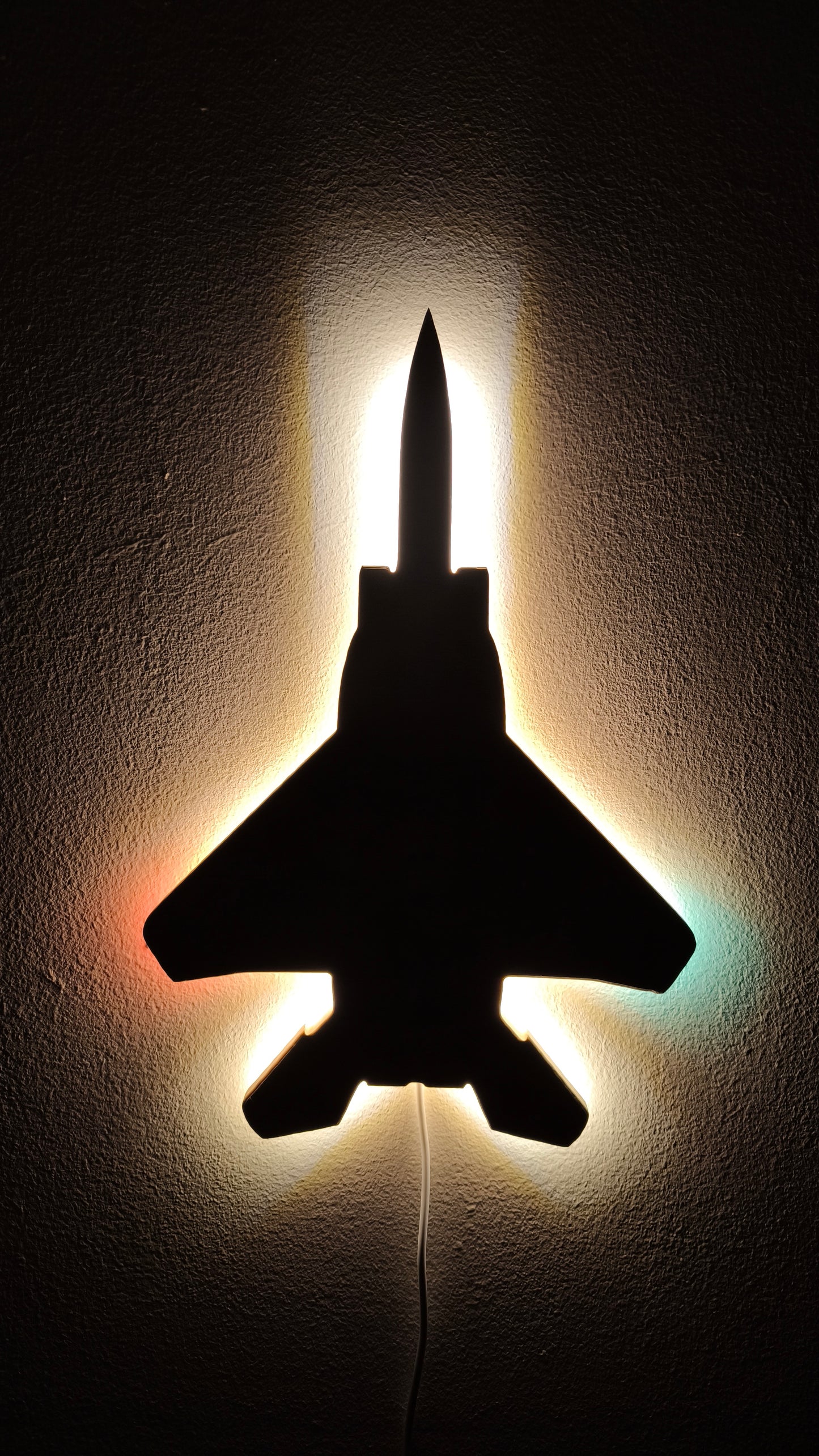 F15 Strike Eagle Holz LED Wanddekoration / Nachtlicht