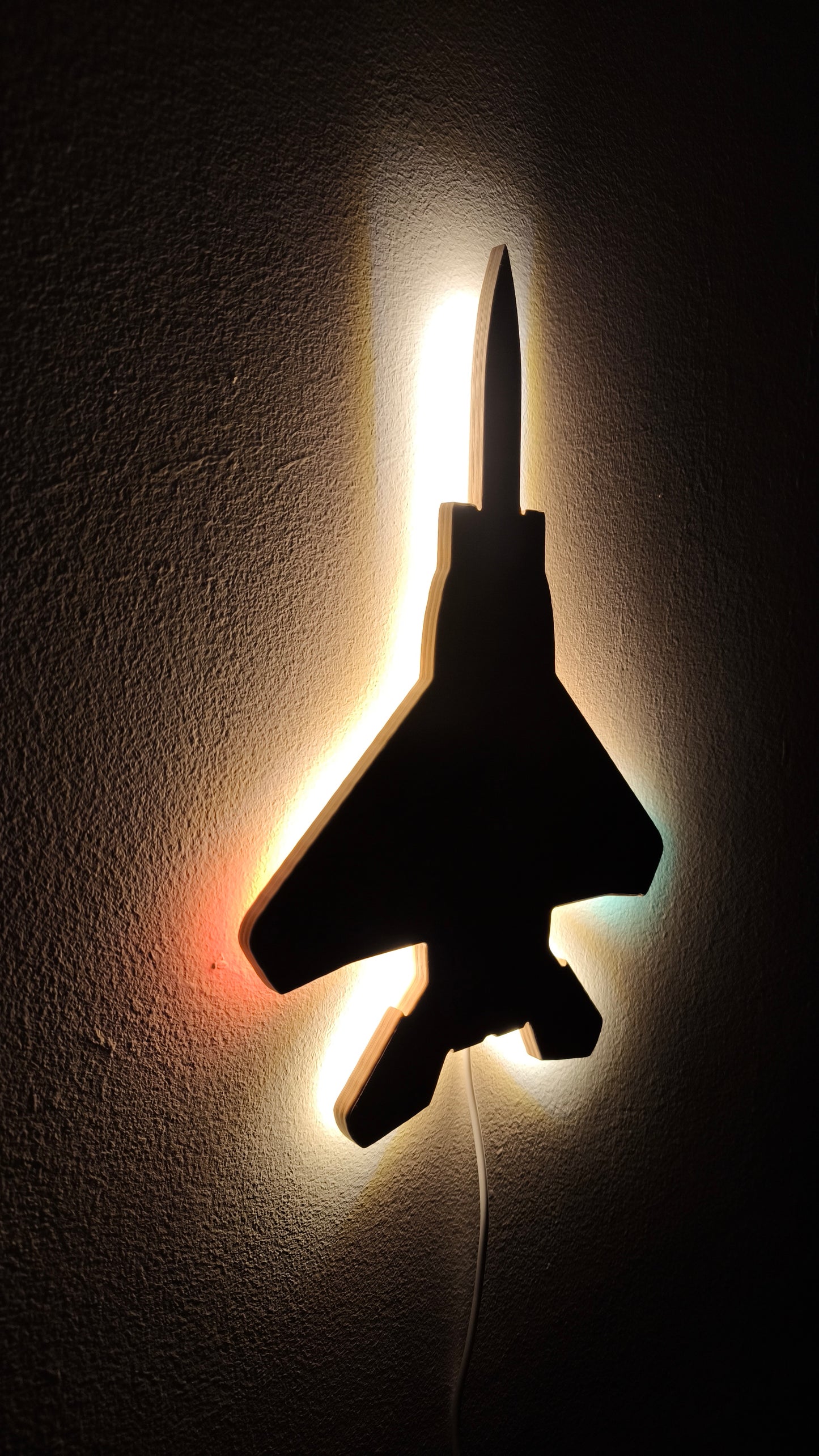 F15 Strike Eagle Holz LED Wanddekoration / Nachtlicht