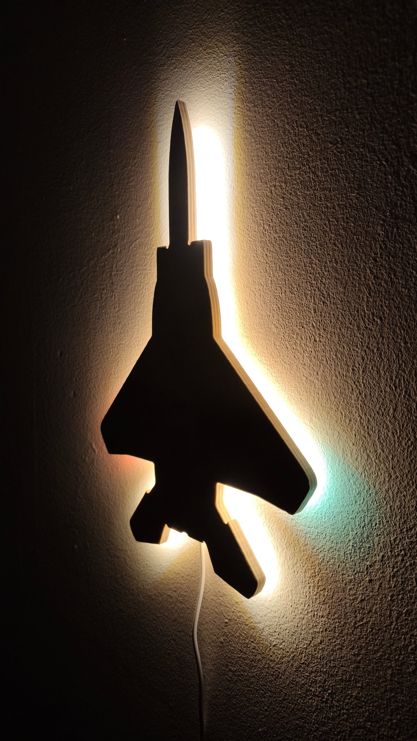 F15 Strike Eagle Holz LED Wanddekoration / Nachtlicht
