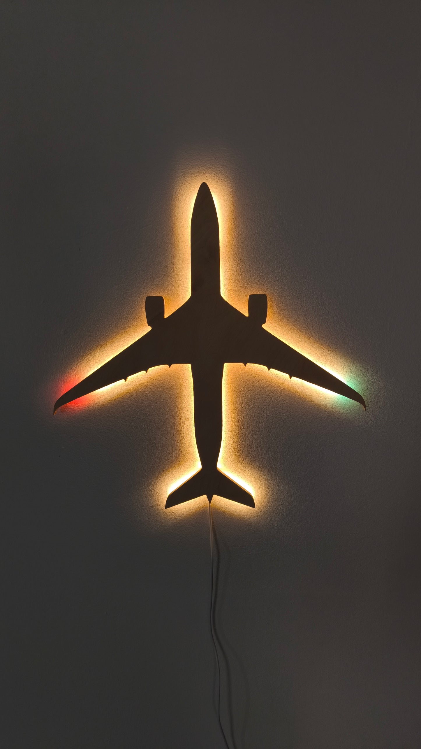 Airbus A350 Holz LED Wanddekoration / Nachtlicht