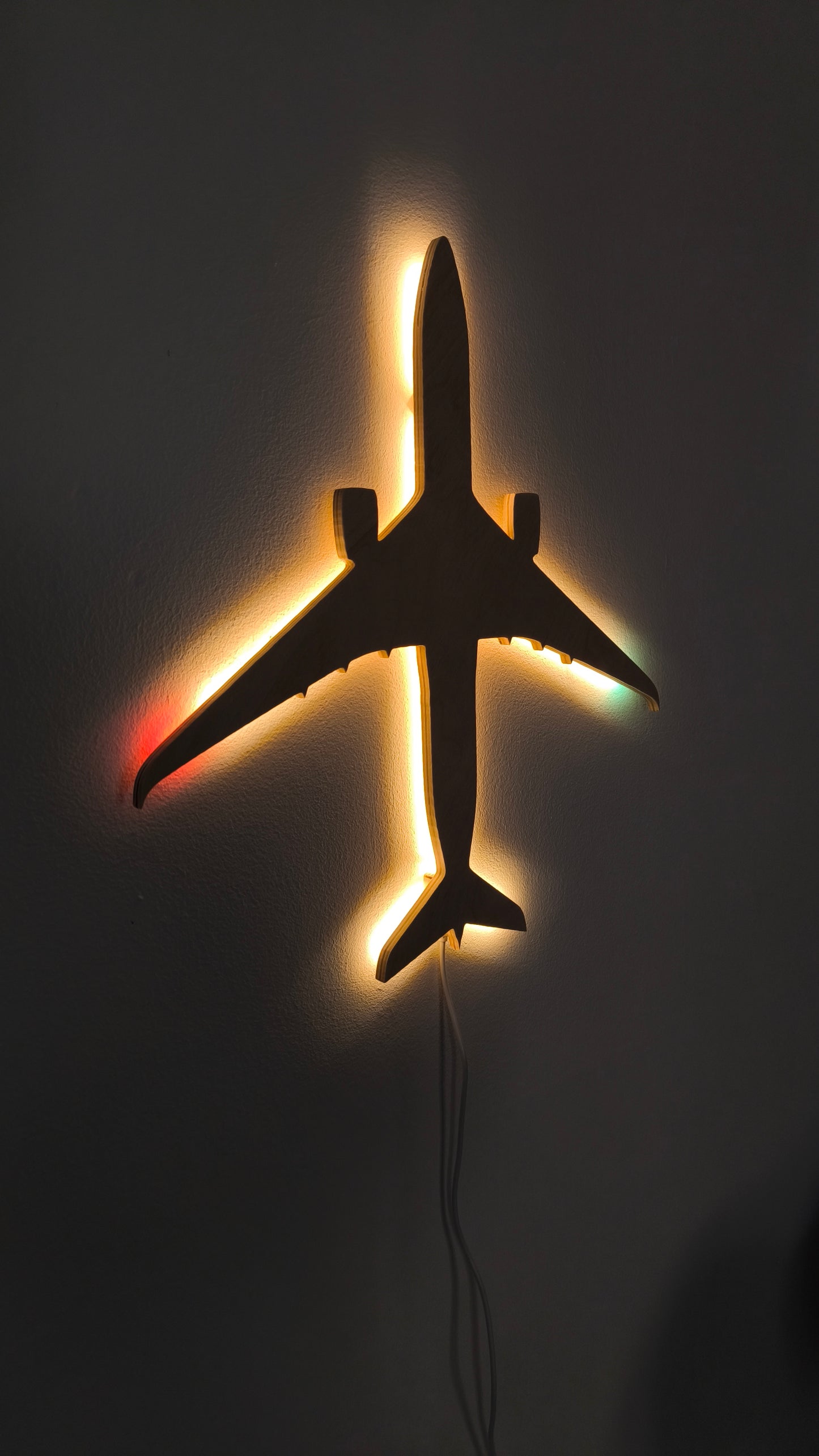 Airbus A350 Holz LED Wanddekoration / Nachtlicht